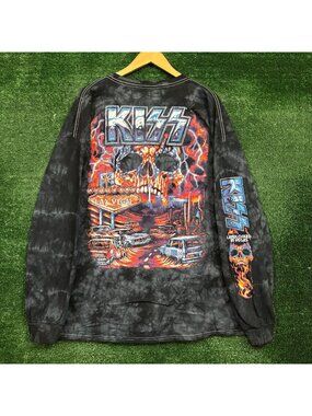 Kiss Kruise: Landlocked In Vegas Tie-Dye L/S Shirt Size 3XL
